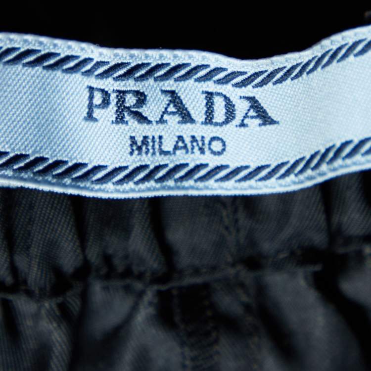 Pre Owned Prada Black Re-Nylon Shorts S