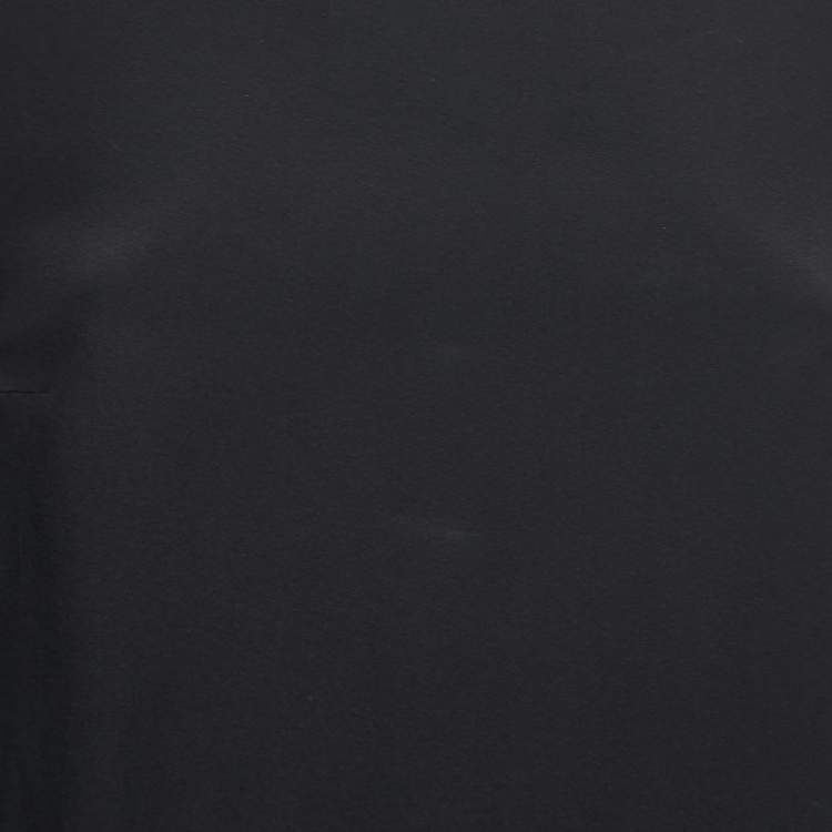 Pre Owned Prada Black Silk Crystals Embellished Sleeve Detailed Blouse S