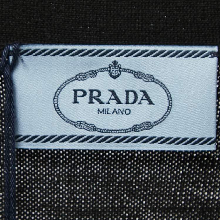 Pre Owned Prada Black Wool Knit Button Front Cardigan XS
