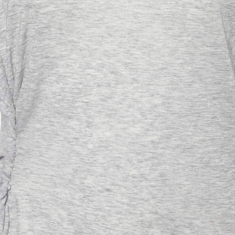 Pre Owned Prada Grey Cotton Knit Long Sleeve T-Shirt XL