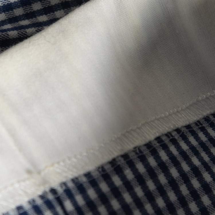 Pre Owned Prada Blue Gingham Patterned Cotton Blend Capri Pants S