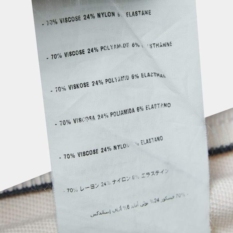 Pre Owned Prada Light Pink Knit Elasticated Waist Pencil Skirt S