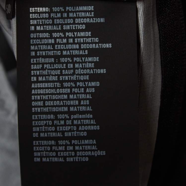 Pre Owned Prada Black Logo Print Nylon Active Pants XL