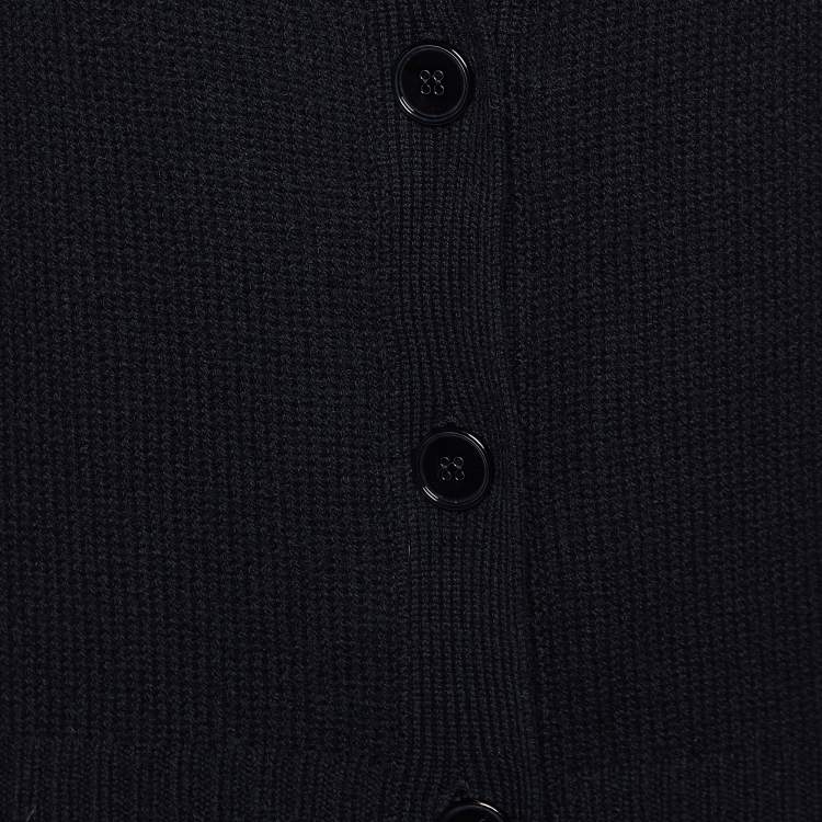 Pre Owned Prada Black Cashmere Knit Crew Neck Sweater Vest M