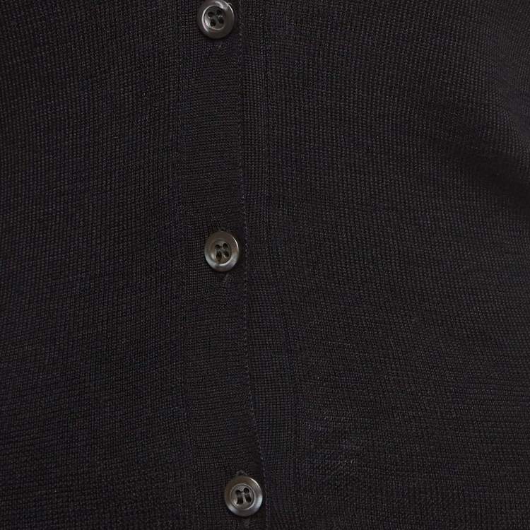 Pre Owned Prada Black Cashmere and Silk Buttoned Cardigan S