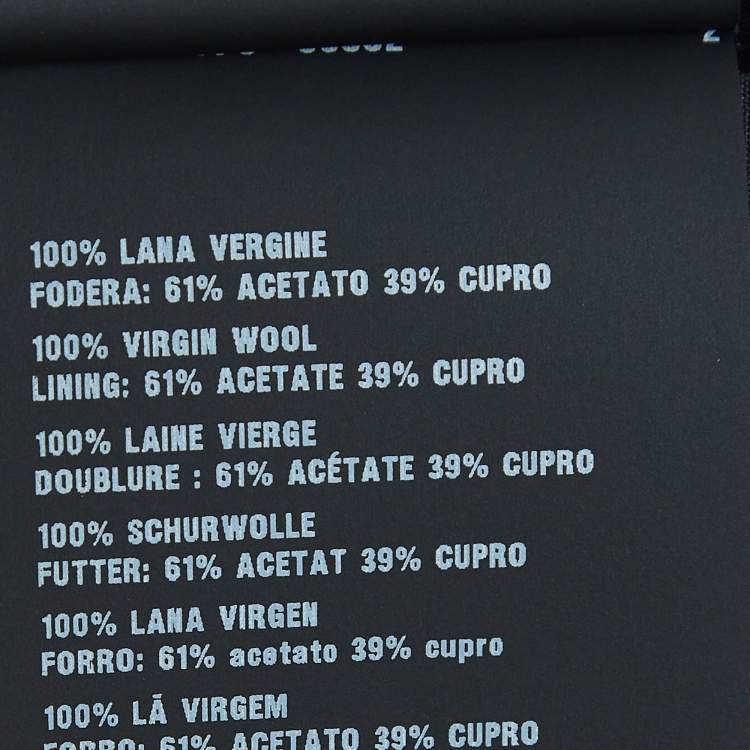 Pre Owned Prada Dark Grey Wool Sleeveless Mini Dress S