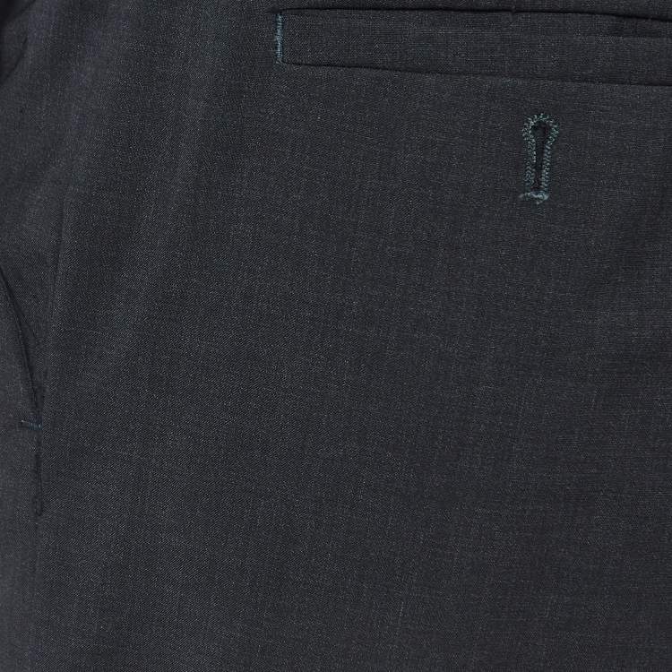 Pre Owned Prada Dark Grey Wool Tailored Formal Pants S