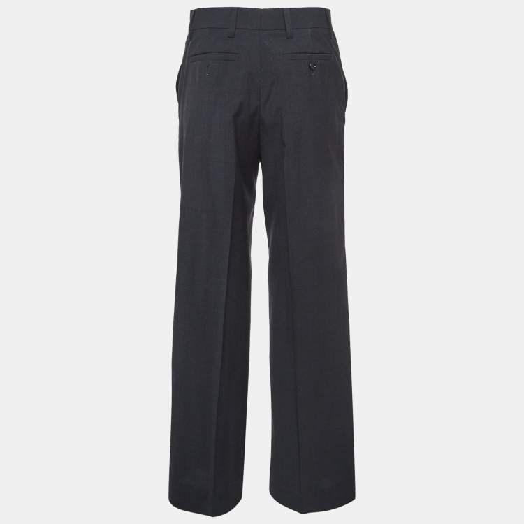 Pre Owned Prada Dark Grey Wool Tailored Formal Pants S