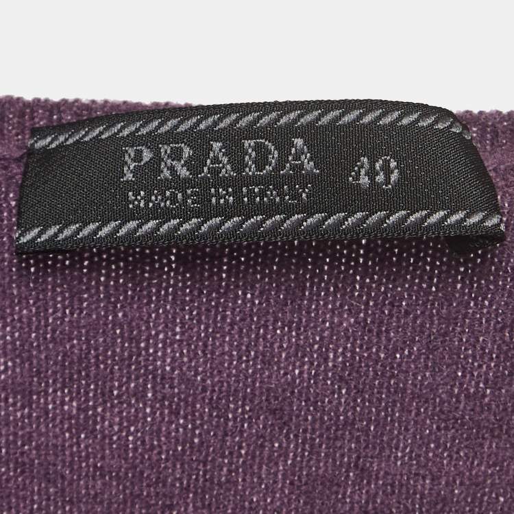 Pre Owned Prada Vintage Purple Cashmere Sleeveless Top S