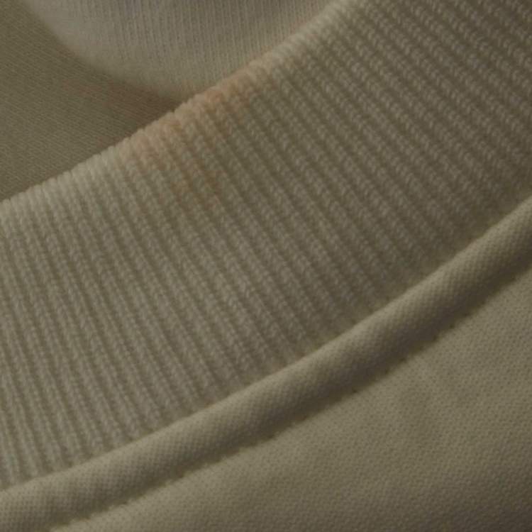 Pre Owned Prada White Logo Embossed Jersey Cropped T-Shirt M