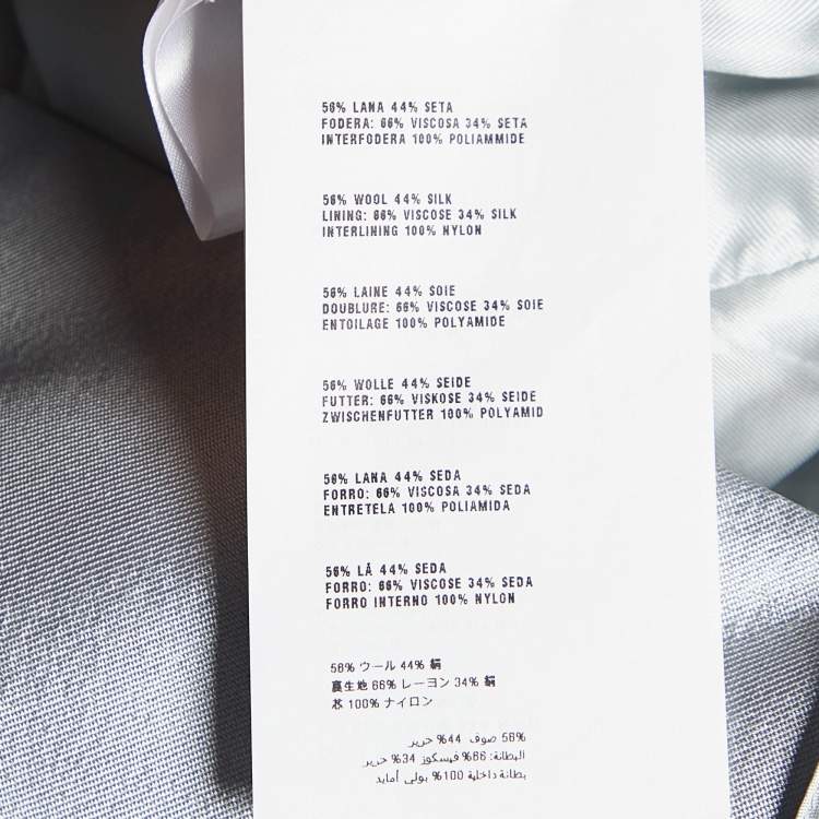 Pre Owned Prada Pale Blue Wool & Silk Peplum Sleeveless Top M