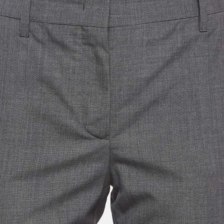 Pre Owned Prada Grey Wool Formal Trousers S