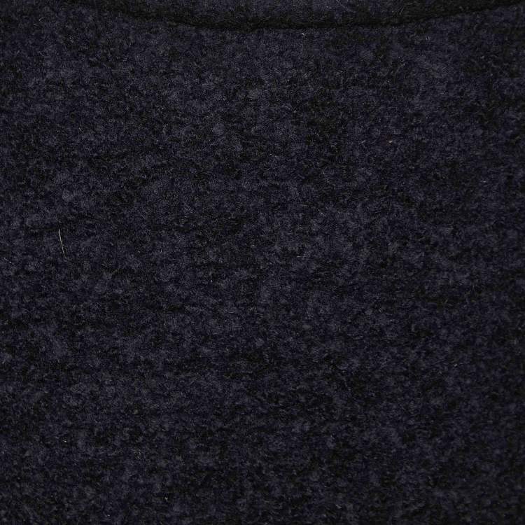 Pre Owned Prada Black Wool & Mohair Mini Skirt M