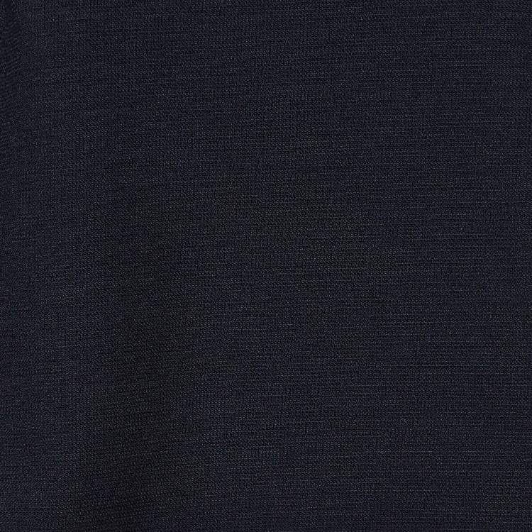 Pre Owned Prada Black Wool Flared Short Sleeve Top M