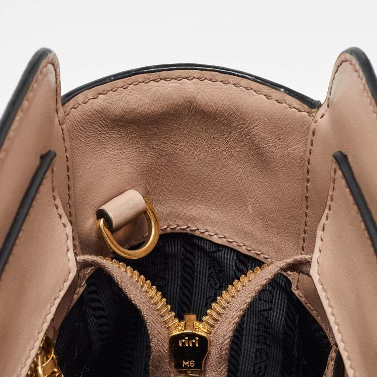 Pre Owned Prada Beige Saffiano Lux/Soft Leather Convertible Tote