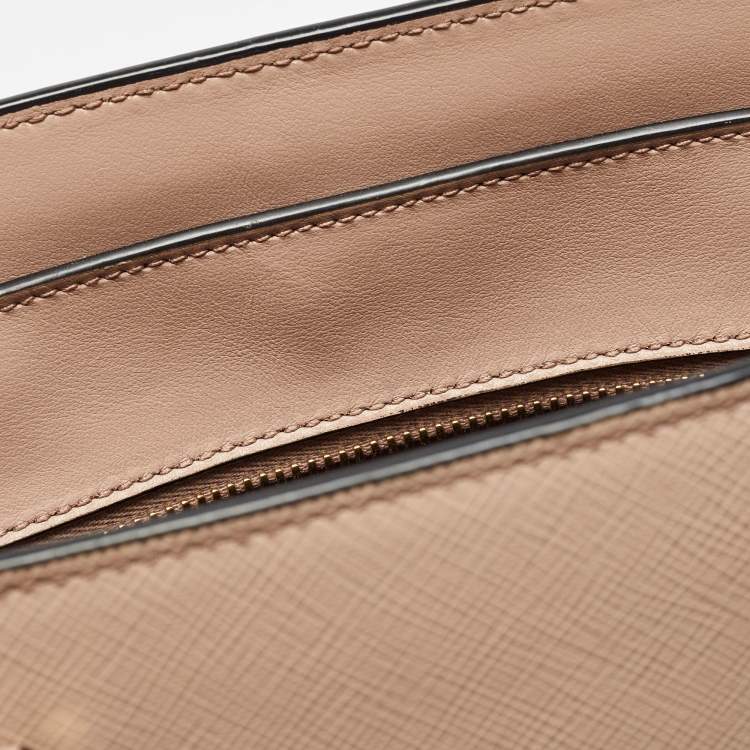 Pre Owned Prada Beige Saffiano Lux/Soft Leather Convertible Tote