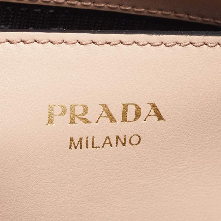 Pre Owned Prada Beige Saffiano Lux/Soft Leather Convertible Tote