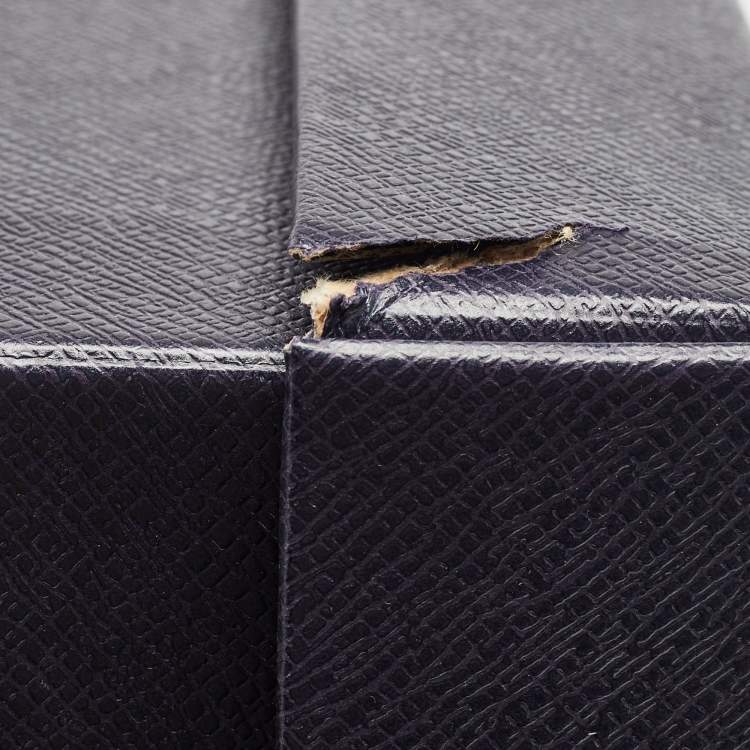 Pre Owned Prada Black Brushed Leather Cleo Shoulder Bag