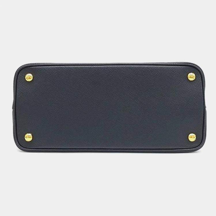 مملوكة مسبقًا Prada Black Leather Saffiano Hanbag 