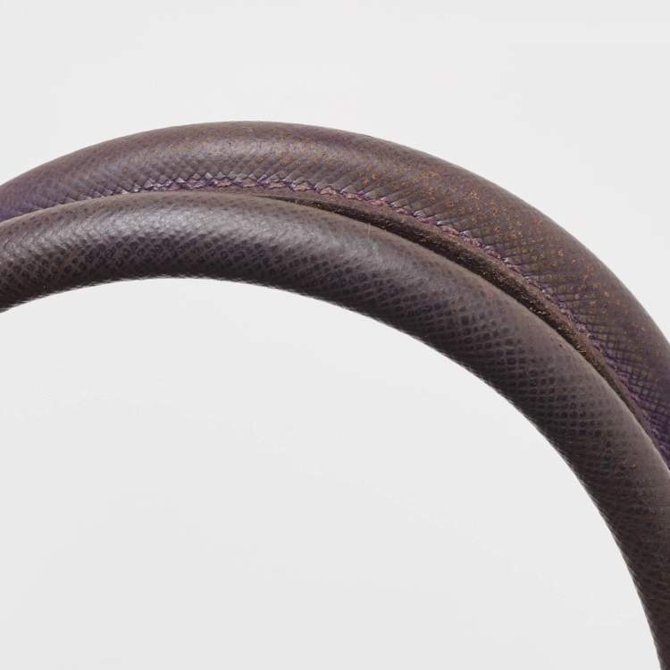 Pre Owned Prada Purple Saffiano Lux Leather Medium Promenade Satchel