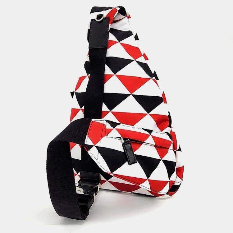 Pre Owned Prada Multicolor Re-Nylon Prada on Ice Collection Single-Rope Backpack