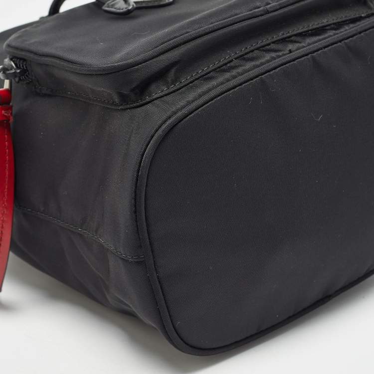 Pre Owned Prada Black Nylon Duet Drawstring Bucket Bag