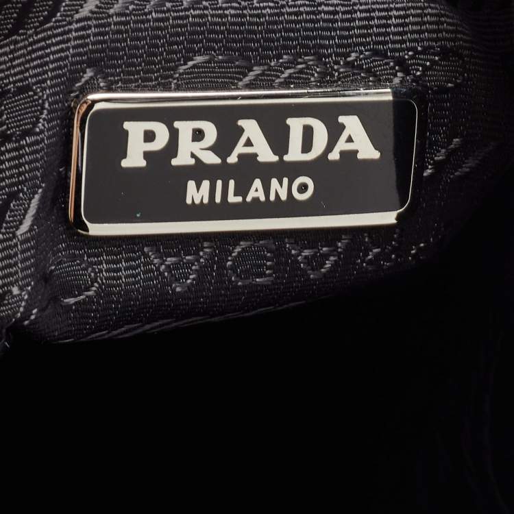 Pre Owned Prada Black Nylon Duet Drawstring Bucket Bag