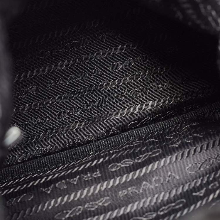 Pre Owned Prada Black Nylon Duet Drawstring Bucket Bag
