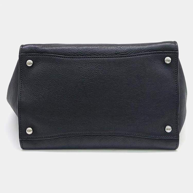 Pre Owned Prada Glace Calf Tote Bag