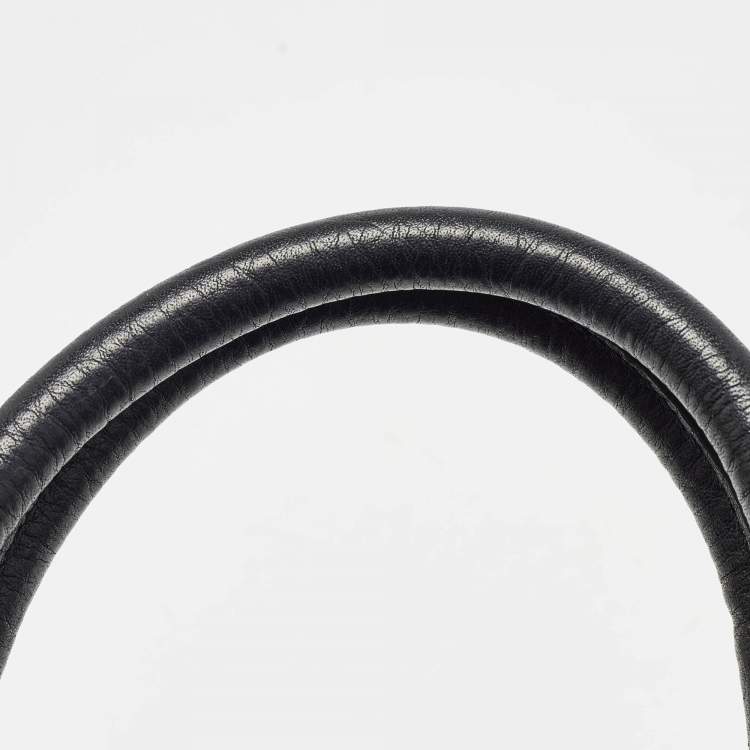 Pre Owned Prada Black Nylon and Leather Top Zip Satchel