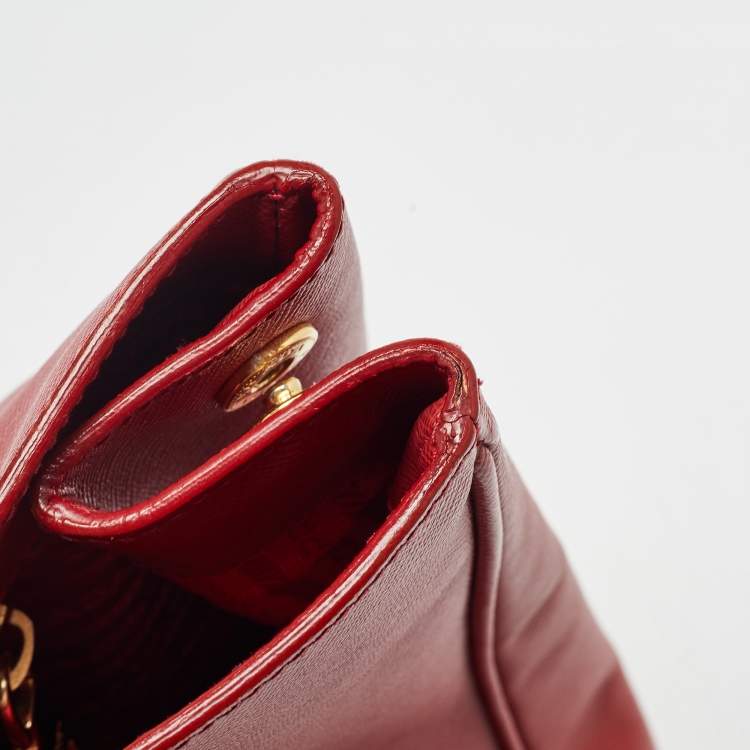 Pre Owned Prada Red Saffiano Lux Leather Large Galleria Tote