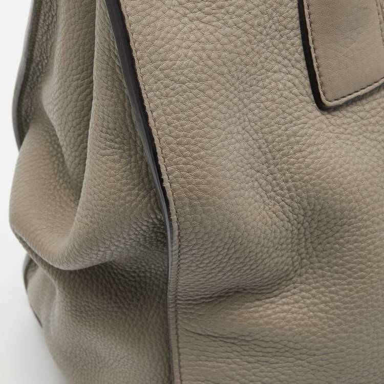 Pre Owned Prada Beige Vitello Daino Leather Shopper Tote