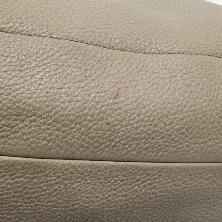 Pre Owned Prada Beige Vitello Daino Leather Shopper Tote