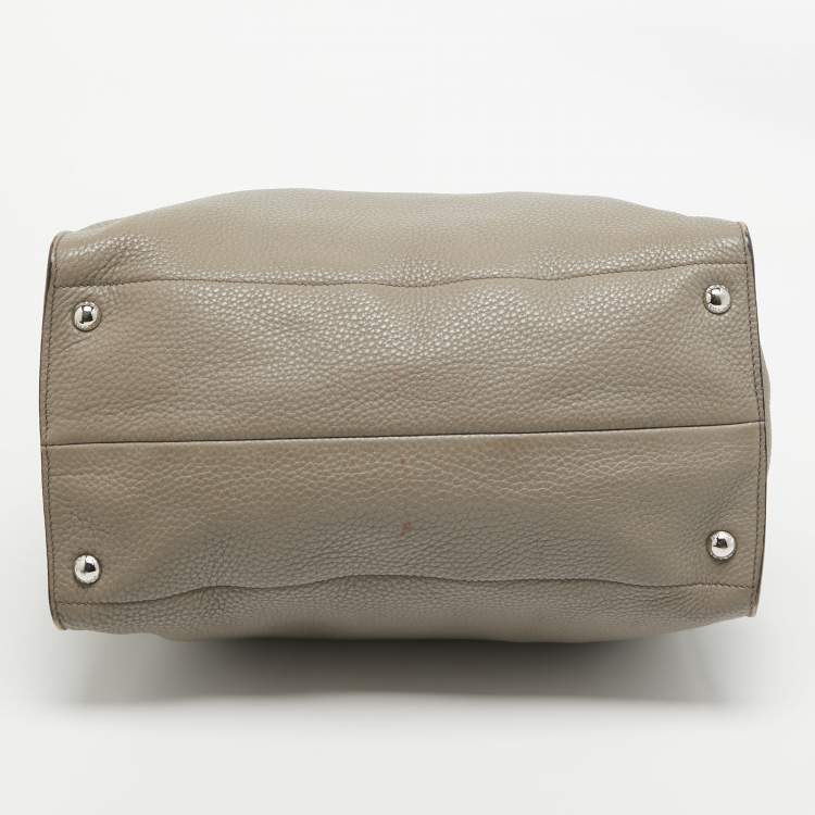 Pre Owned Prada Beige Vitello Daino Leather Shopper Tote