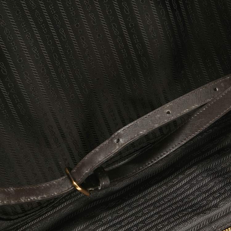 Pre Owned Prada Beige/Brown Calf Hair Rolling Trolley Luggage