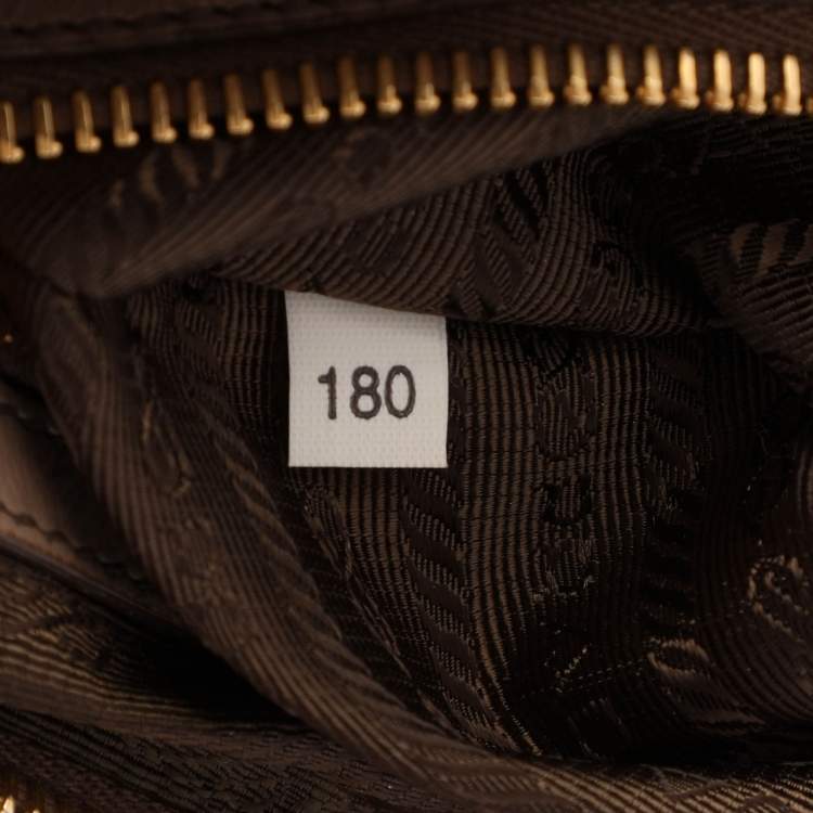 Pre Owned Prada Beige Leather Bow Clutch