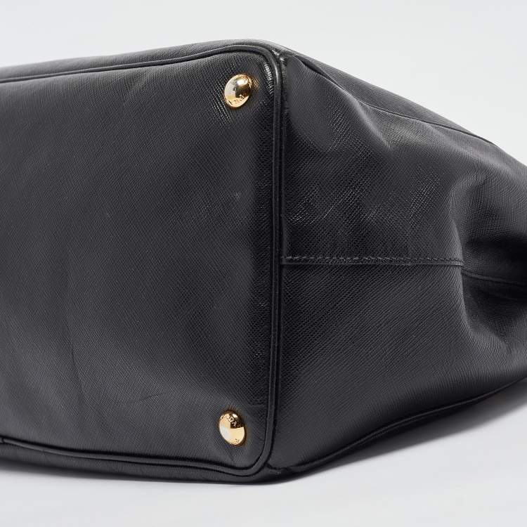 Pre Owned Prada Black Saffiano Leather Large Galleria Tote