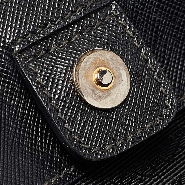 Pre Owned Prada Black Saffiano Leather Large Galleria Tote