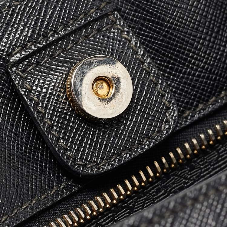 Pre Owned Prada Black Saffiano Leather Large Galleria Tote
