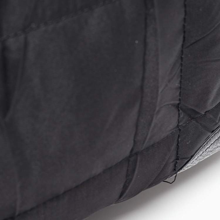 Pre Owned Prada Black Nylon and Leather Shopper Tote