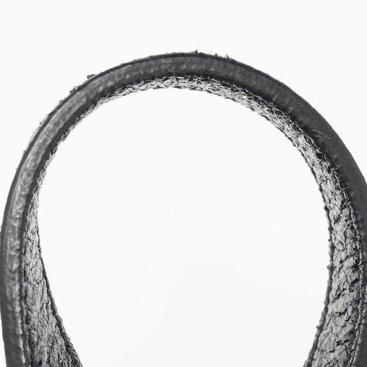 Pre Owned Prada Black Nylon and Leather Shopper Tote