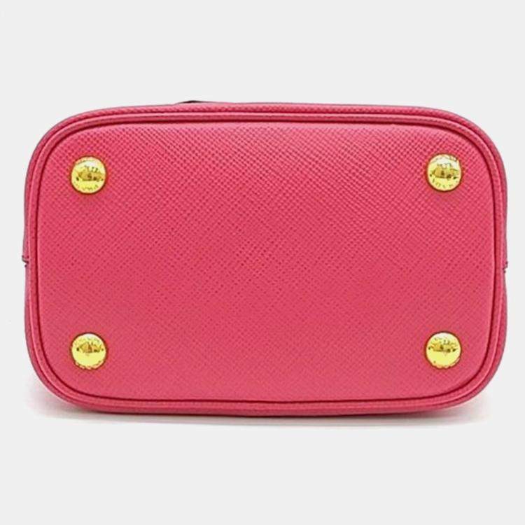 Pre Owned Prada Saffiano Pannier Tote and Shoulder Bag