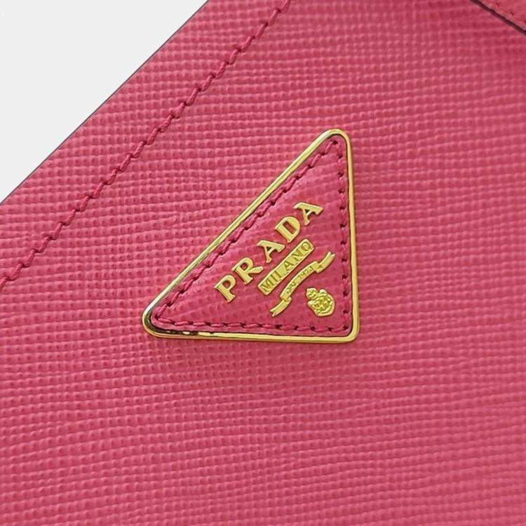 Pre Owned Prada Saffiano Pannier Tote and Shoulder Bag