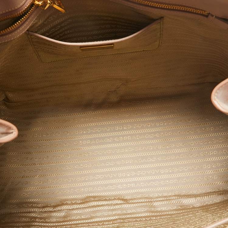 Pre Owned Prada Beige Saffiano Lux Leather Large Galleria Tote