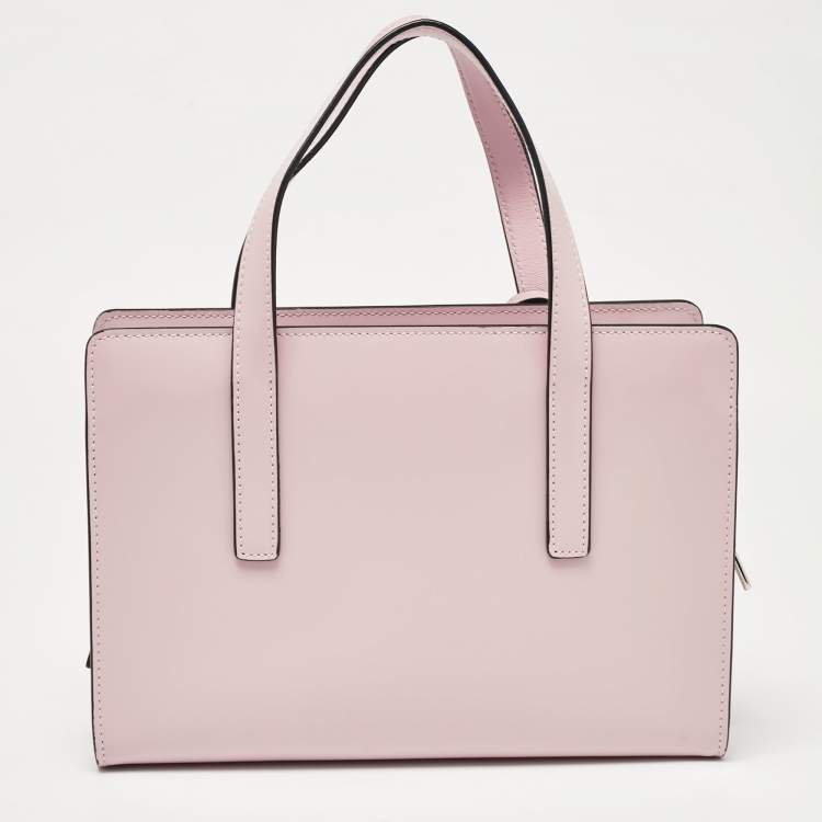 Pre Owned Prada Pink Brushed Leather Re-edition 1995 Tote