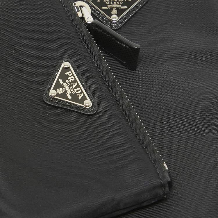 Pre Owned Prada Black Re-Nylon Lanyard Pouches