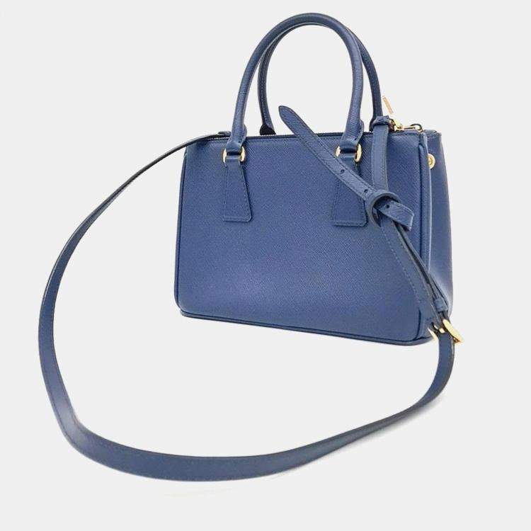 Pre Owned Prada Saffiano Lux Tote and Shoulder Bag