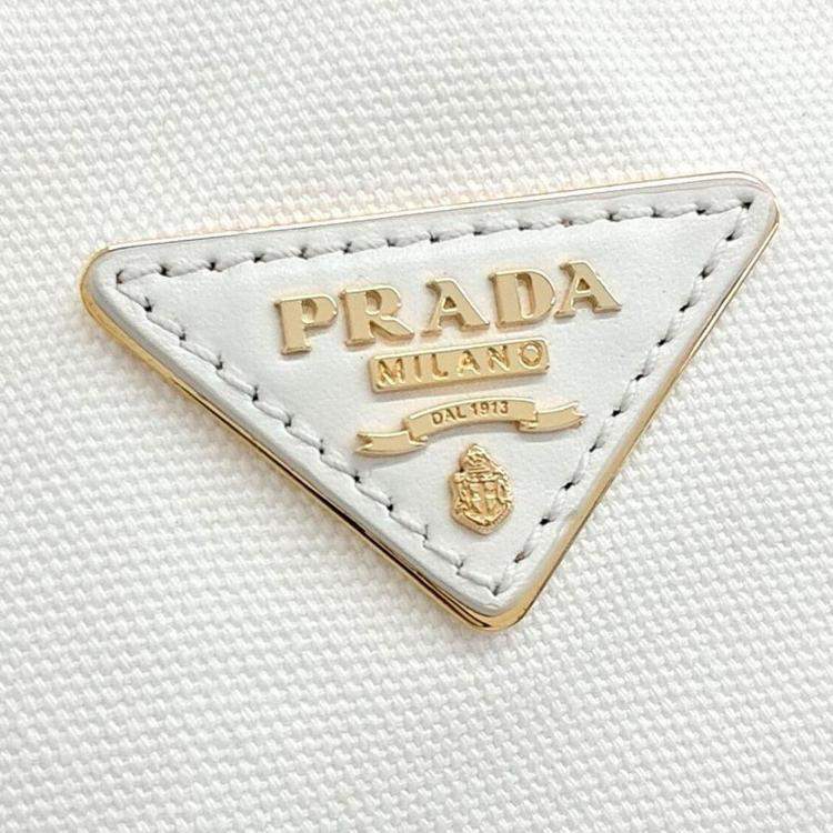 Pre Owned Prada rattan bucket tote and shoulder bag