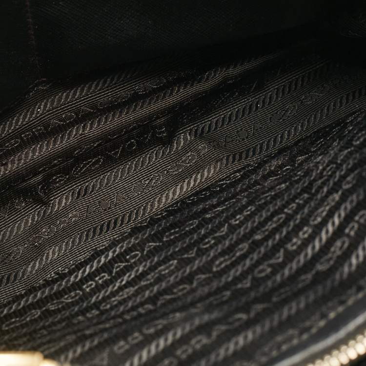 Pre Owned Prada Black Saffiano Leather Medium Promenade Bag