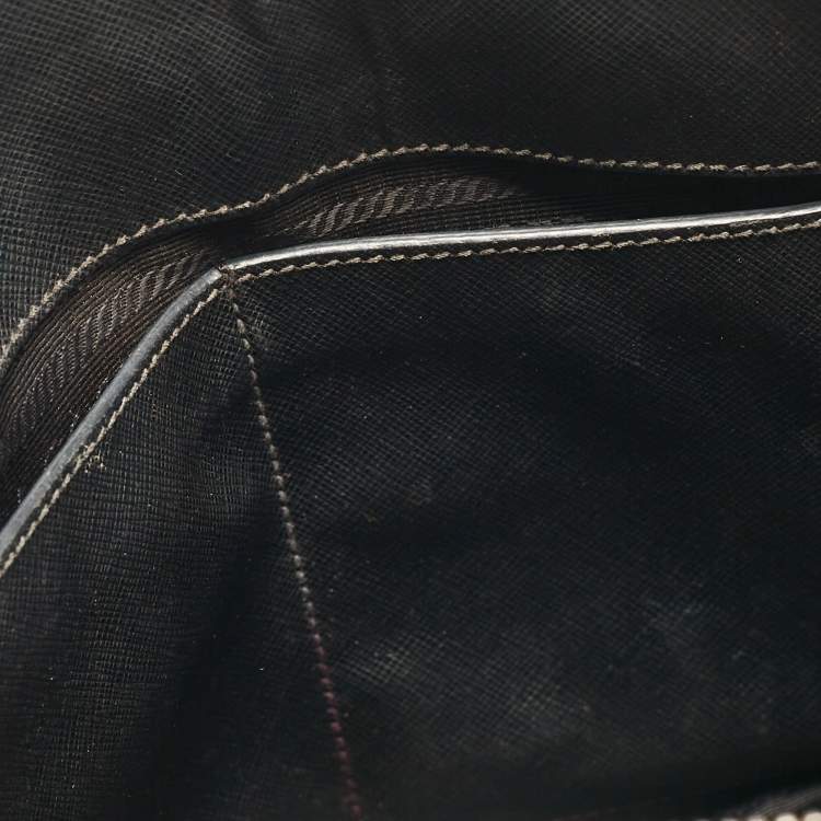 Pre Owned Prada Black Saffiano Leather Medium Promenade Bag